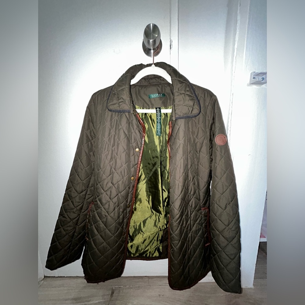 Ralph Lauren Barbour Olive Quilted Jacket